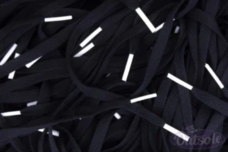 Black Nike laces White tips