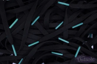 Black Nike laces Teal tips