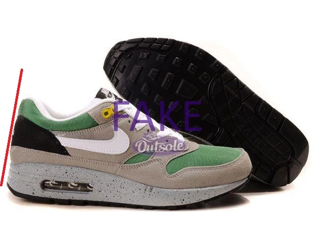 Fake counterfeit neppe Nike Air Max 1 Skull Pack Green heel