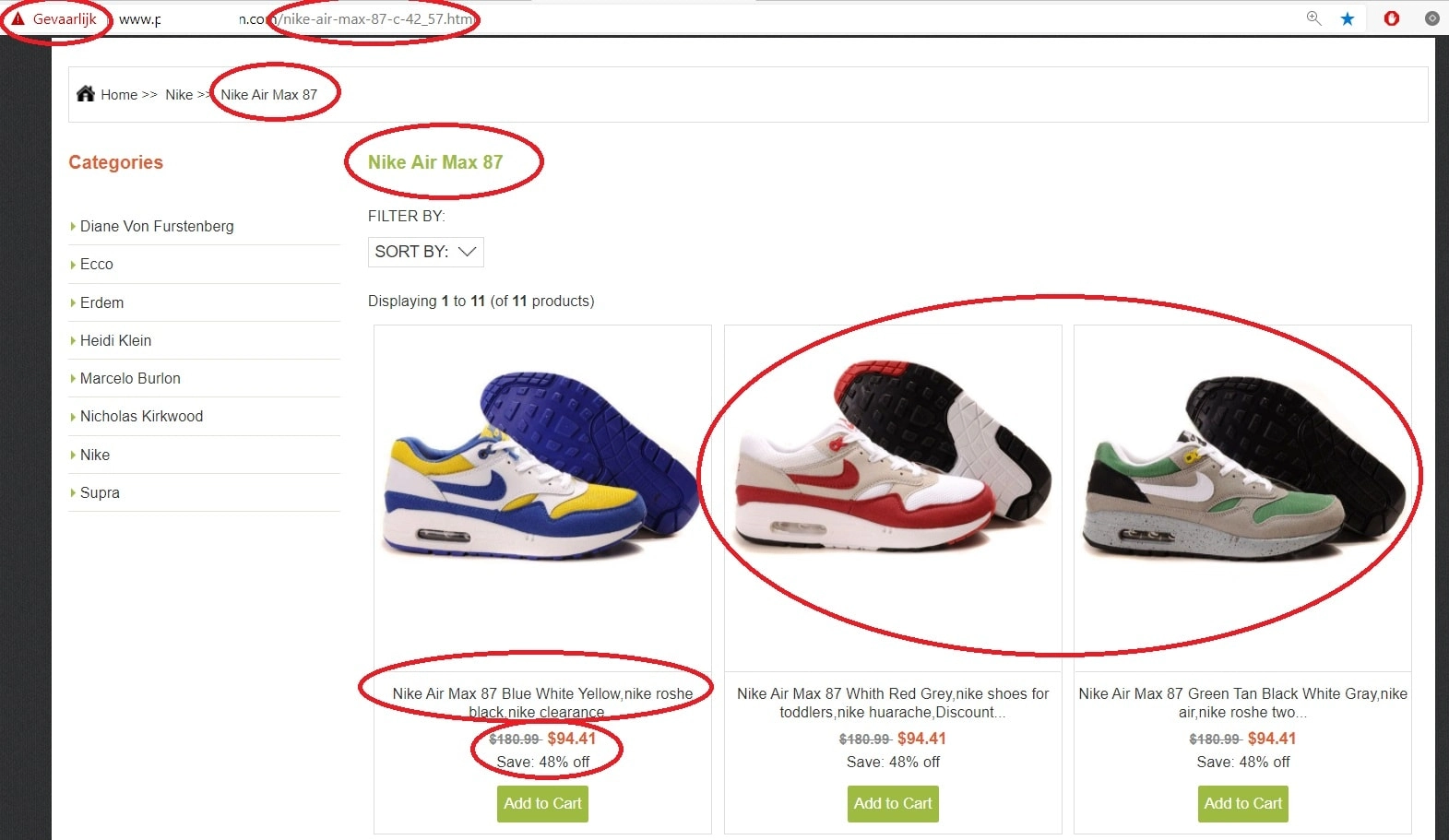 Fake webshop