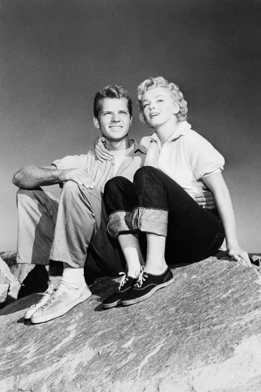 Marilyn Monroe Keith Andes Jeans And Sneakers