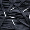 Black Nike laces Transparent White tips