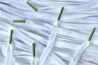 Colored Tips laces veters white wit olive green olijfgroen Nike