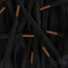 Colored Tips laces Black Orange veters