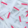 Colored Tips veters White Dark Pink donkerroze wit