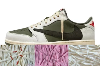 Lace Pack Nike Air Jordan 1 Low Travis Scott Reverse Olive