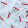 White Nike laces Cherry colored tips Witte Nike veters