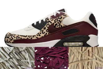 Lace Pack Nike Air Max 90 Sail Black Burgundy Crush Leopard IF1619 102