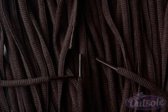 Small oval laces dark brown smalle ovale veters donkerbruin