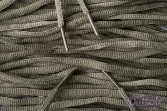 Small oval laces olive green smalle ovale veters olijfgroen
