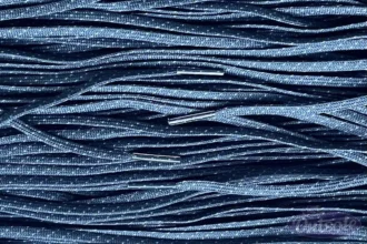 Smalle voetbal veters polka navy lichtblauw football soccer laces polka navy light blue